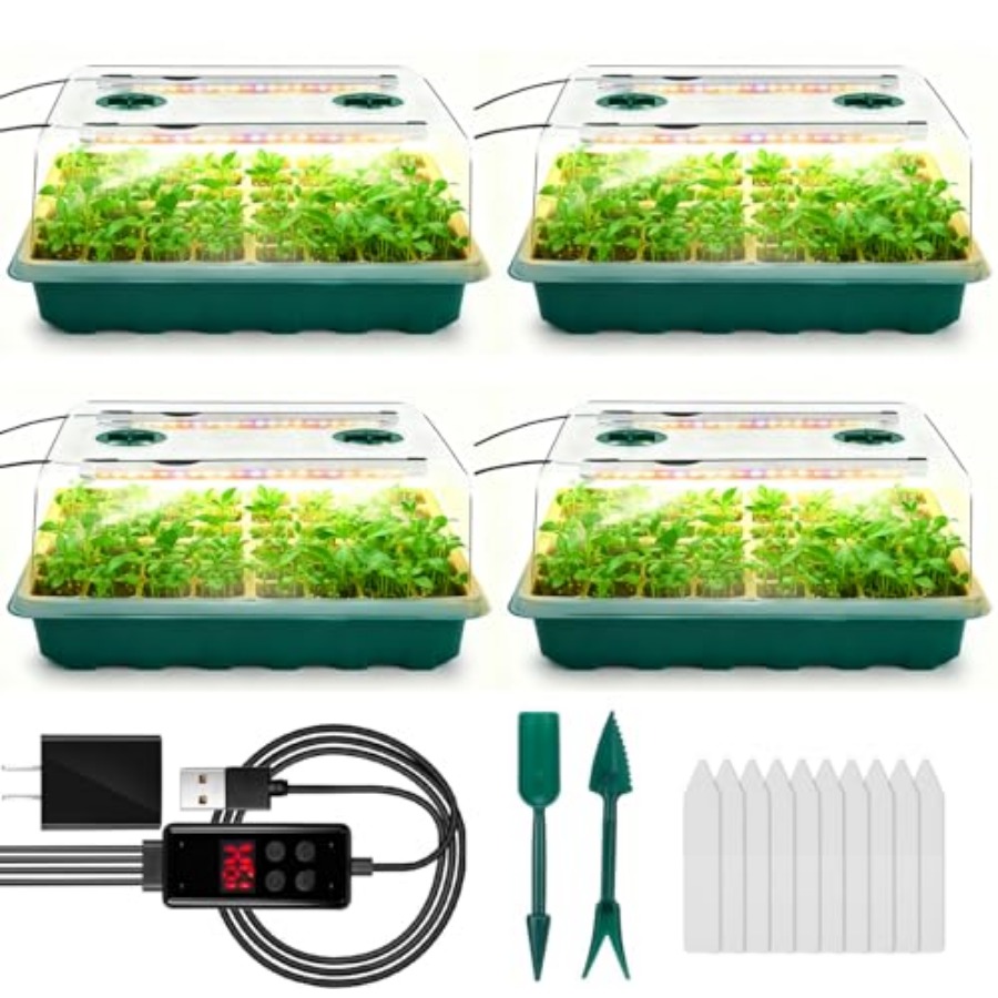 Zaaitray met groeilamp, 192-ce - Humidity Dome Kit recensie en prijs